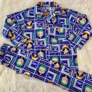 One Piece ชุดนอนลายวันพีช สำหรับเด็ก-ผู้ใหญ่ งานป้ายลิขสิทธิ์แท้ ลูฟี่ หมวกฟาง นามิ Sanji โซโล (4ปี-ผู้ใหญ่) แขนสั้น-ขายาว และ แขนยาว-ขายาว