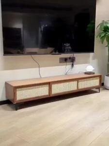 AUREO Wood Simplicity Solid Scalable Console Living Room Bedroom Drawer Light Luxury Floor To TV Cabinet
