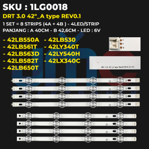Backlight TV LG 42 Inch 42LB550A 42LB561T 42LB563D 42LB582 42LB650 42LB530 42LY340 42LY540H 42LX340C