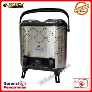 Termos Dispenser Water Jug Stainless Water Tank Dual Tabung 75 Liter Bisa Panas Dingin Vicenza 1502