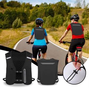 SEKINEW 2L Reflective Running Vest Pack Reflective Waterproof Running Hydration Vest Bag Multi-Functional Adjustable Cycling Vest Backpack Outdoor Activities