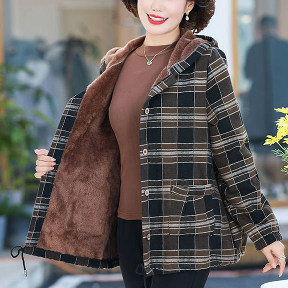 Autumn and Winter Velvet Thickened Western-style Coat Women's ...
