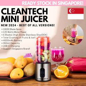 Cleantech Mini Juicer - Portable Blender for Fruits & Milk Mixer for Whey Protein Shake Shaker