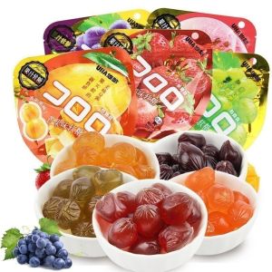 【In Stock】UHA悠哈味觉糖 酷露露葡萄果汁软糖爆浆糖果52g 网红休闲零食品 UHA Flavor Candy Cool Dew Grape Marshmallow Pop 52g Influencer Casual Snacks