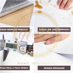 Home Wallpaper - Wallpaper Foam Linen Roll - Walpaper Dinding Kamar Tidur - Linen Pink