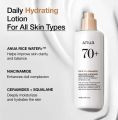 Anua Rice 70 Milky Toner/ Enzyme Brightening Cleansing Powder/ Ceramide Hydrating Barrier Serum/ Moisturizing Milk. 