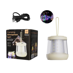 Portable Rechargeable Camping Light with Digital Display ABS Texture Suitable for Outdoor Adventures and Family Trips