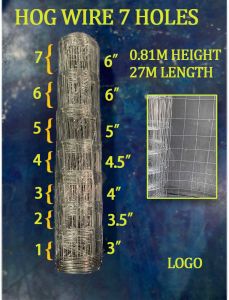 Hog Wires 27m / 36m Per Roll  ElectrogalvanizeD Goat Wire Fence Roll Galvanized Cow Fence GOAT Cattle Panels Fence / pang-bakod