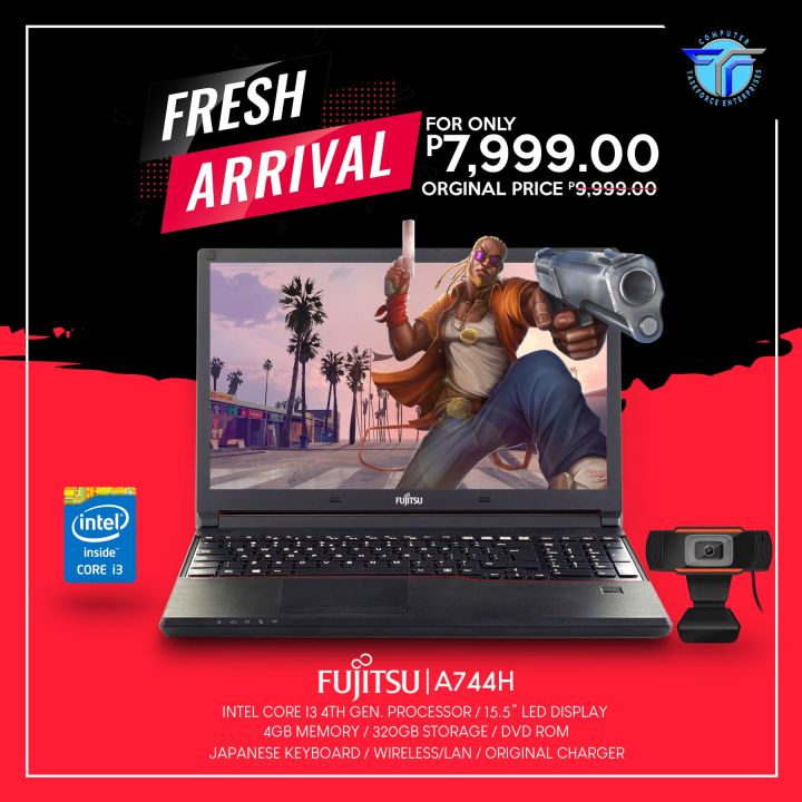 FUJITSU LAPTOP LIFEBOOK A744/H | INTEL CORE i3 4TH GEN | 4GB