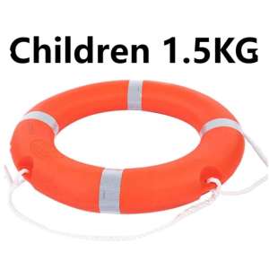 Life Buoy 1.5KG/ 2.5KG High-Visibility Orange with Reflective Tape 24N Buoyancy for Marine & Pool Safety Portable Buoyancy inflatable Swimming Ring specialized equipment for Swimming