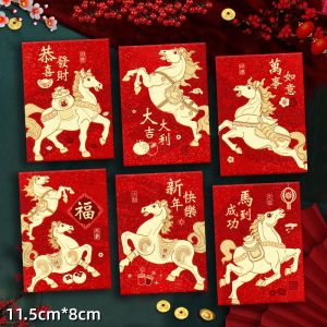 stormtime fE 6Pcs 2026 Chinese Horse Year Red Envelopes Creative Spring Festival Red Packet Traditional Lucky Money Pockets New Year Gifts