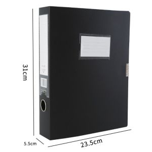 PERNEAKY Dày Bìa hồ sơ A4 Nhựa PP Chống bụi Hộp đựng giấy Đơn giản Xanh dương đen Hộp đựng tài liệu Văn phòng