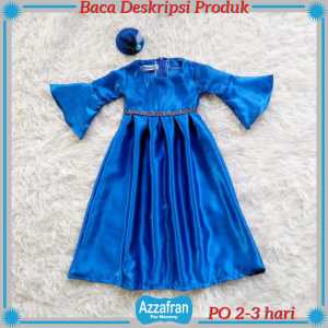 Gaun Swan ACC Jepit pita | Gamis Satin Couple Anak Perempuan & Dewasa Seragam Lebaran Terbaru Murah