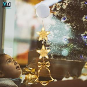 [Uetech]Christmas Curtain Light Battery Operated 3 Pack Window Decoration Light with Suction Cup for Glass Windows Outdoor Decor