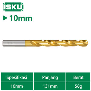 ISKU Mata Bor HSS Kecepatan Tinggi Twist 3-12MM HSS untuk Baja Tahan Karat Besi Aluminium Kayu Dll