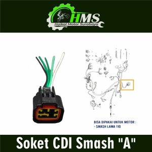 Soket CDI Smash "A" - Kabel Socket Fitting Lawan CDI Suzuki Smash Lama Old 110 Kabel 5