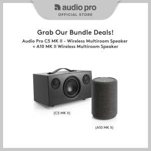 [ Bundle Deal ] Audio Pro C5 Mark II - Wireless Multiroom Speaker + A10 Mark II Wireless Multiroom Speaker