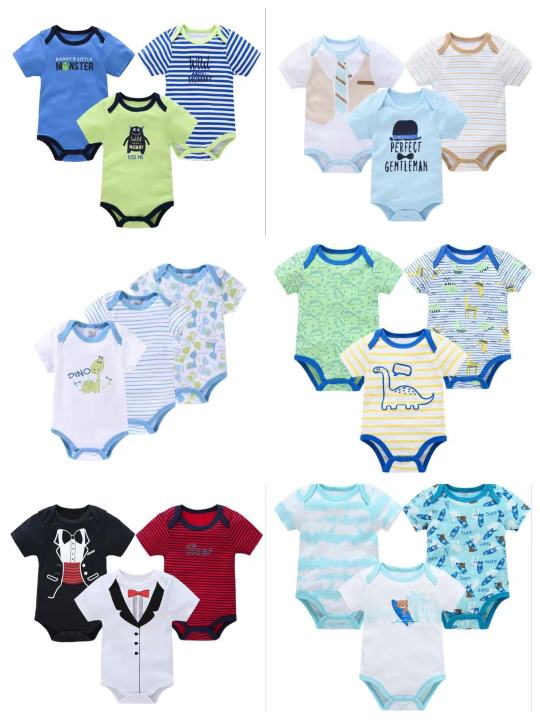 Baby Boy Set of Bodysuit Onesie Cotton Infant Jumper Newborn Baby Clothes  Lazada PH