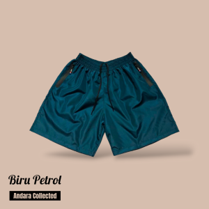 Celana olahraga pendek pria wanita sport polos ukuran M maxbb 56kg bahan parasut premium