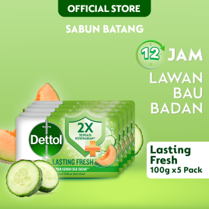 Dettol Barsoap Lasting Fresh 100gr x5