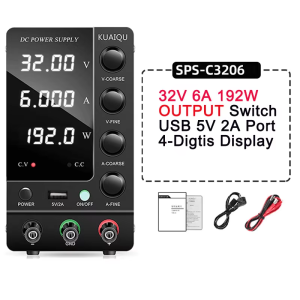 Battery Charger DC Power Supply Variable 30V 60V 120V  3A/5A/10A Bench Switching Power Source LED Display Dc power supply for base radio amplifier cp repair
