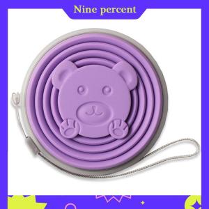 Nine percent Folding Cup Foldable Collapsible Telescopic Silicone Water Bottle Teacups