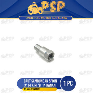 Baut Sambungan Spion Atas 14 KIRI - Bawah 14 KANAN - Baud Peninggi Adaptor Spion Untuk Motor Vario