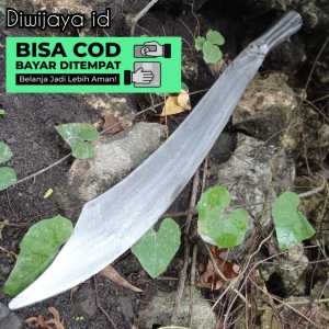 Golok Asli Baja Super Tajam Ujung Lancip Full Besi - Pedang Baja Putih Asli Anti Karat - Pisau Sembelih Murah Serbaguna