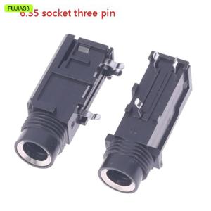 【E-WOITD】 2 cái 6.35mm jack âm thanh 3pin Stereo âm thanh ổ cắm microphone Hàn dòng