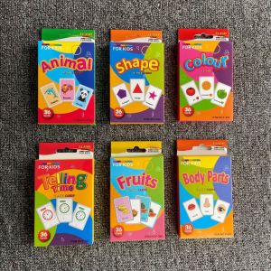 36Pcs Children Recognition Learning Flash Card Cognitive Flash Puzzle Infant Early Education Toy