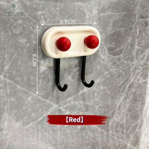 Punch Free Self Stick Wall Hook aron Candy Ball Design Double Hook Decorative Bathroom Towel Bag Hanging Hook