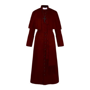 [ Spot Goods ] Solid Color Pastor cos Halloween priest costume medieval retro cosplay Clothing