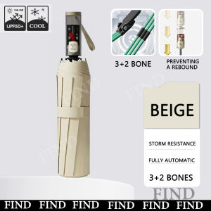 FIND 80 ribs fully automatic umbrella windproof and UV resistant large umbrella with folding sunshad