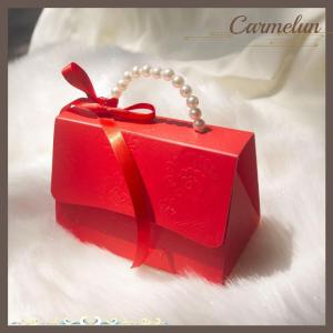 [Carmelun] กล่องขนมพิมพ์ตัวอักษรดอกไม้กล่องบรรจุภัณฑ์ขนาดเล็กกล่องกระดาษสำหรับเป็นชุดของขวัญถุงของขวัญขนาดเล็กงานแต่งงานโปรดปรานของตกแต่งงานปาร์ตี้