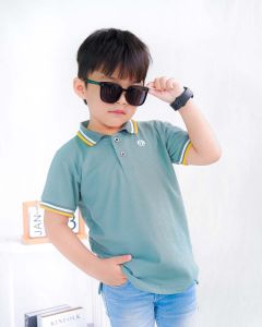 Lily And Clark Kaos Polo Berkerah Anak Laki-Laki Keren Warna Hijau Mint KK02