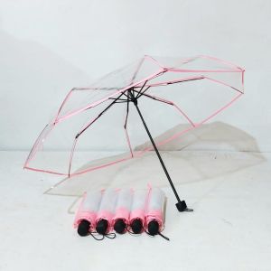 [PROMO] Payung Lipat Korea Transparan Free Tas Bahan PVC Premium LASIKA