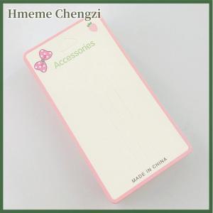 Hmeme 50PCS Pink Bow Display Cards For Hair Claw Clip Paper Card Headdress Package Card Hair Decoration DIY Jewelry Package Cardboard