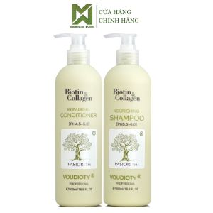 Dầu gội xả cho tóc dầu Biotin Collagen Voudioty xanh lá 500ML