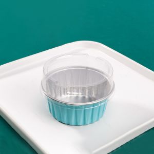 Foil Aluminum Cupcake Muffin Box / Aluminium Foil Cup Tray  with PET Lid 20 Set Import