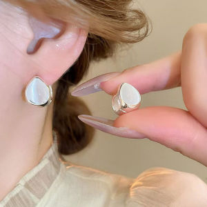 Water Drop Opal Ear Buckle Hoop Earrings for Women Simple Earrings