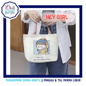 YUME SHOP - Tote Bag Mini Tas Mukena Tas Kanvas Kosmetik Makeup Hand Bag Tas Tenteng