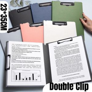Wholesale 100Pcs Double Clipboard Long with Cover Folder Long Paper Organizers Writing Pad 23x35CM
