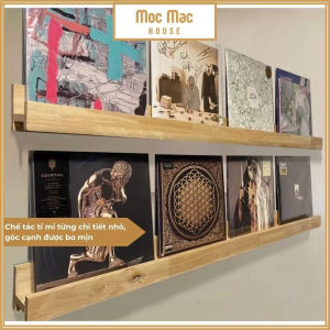[FURNI HOME] Kệ giá gỗ để tranh decor phòng khách homestay Mộc mạc gỗ tự nhiên phong cách vintage cao cấp