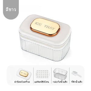 แม่พิมพ์ทำน้ำแข็ง 24ช่อง ที่ทำน้ำแข็ง ซิลิโคนทำน้ำแข็ง มีที่ตักและฝาปิด