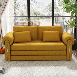 Sofa bed folding sitting and sleeping dual-use small-sized bedroom living room multi person fabric removable and washable sofa
