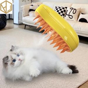 Stock New 3-in-1 steamy cat Brush Cat Hair cleaning Brush spray Brush for Massage Pet Grooming Universal for dogs
