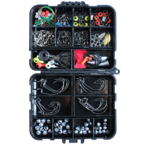 187 PCS Umpan Pancing Ikan Set / Fishing Bait Kit / Box Mancing / Aksesoris Pancing Kail Pelampung Pemberat