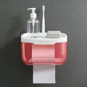 Cod New Wall Mounted Waterproof Tissue Box Bath Tissue Storage Organizer Toilet Paper Holder