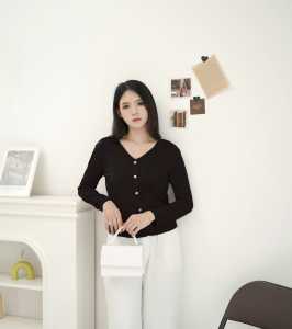 BAJU WANITA ATASAN MODEL BLOUSE KNIT KOREA STYLE - ALL SIZE