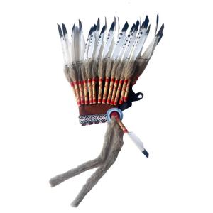 Handmade Crafts Feather Headdress Ethnic American Indian Kokoshnik Colorful Feather Chief Tribe Hairband